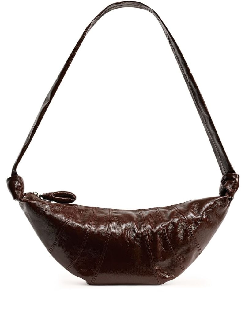 Brown Croissant Medium Shoulder Bag
