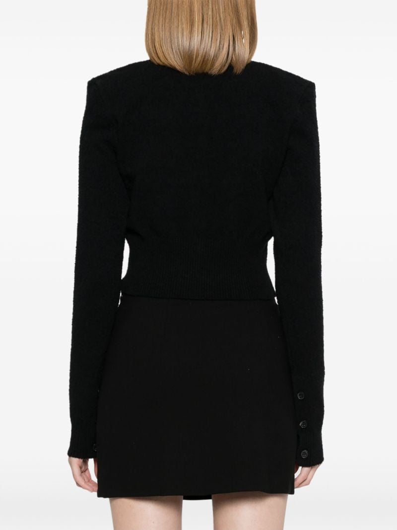 Black Cropped Cardigan