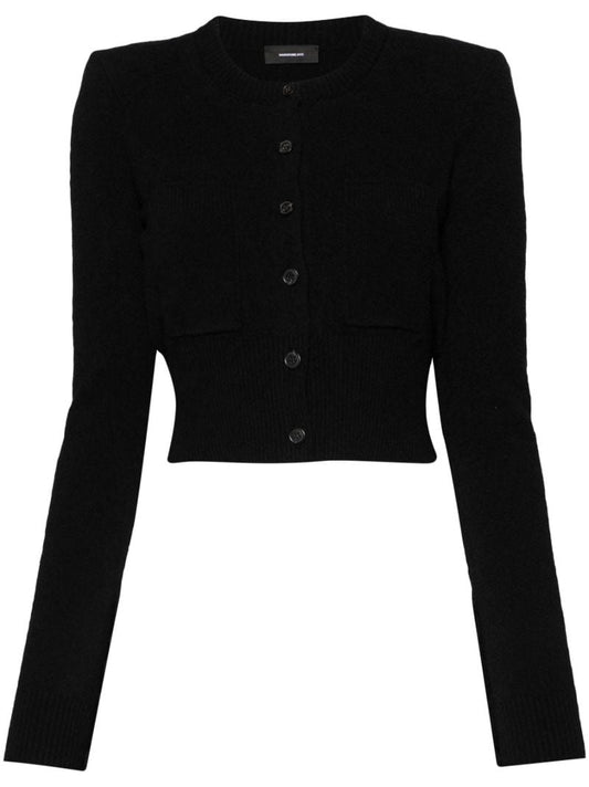 Black Cropped Cardigan