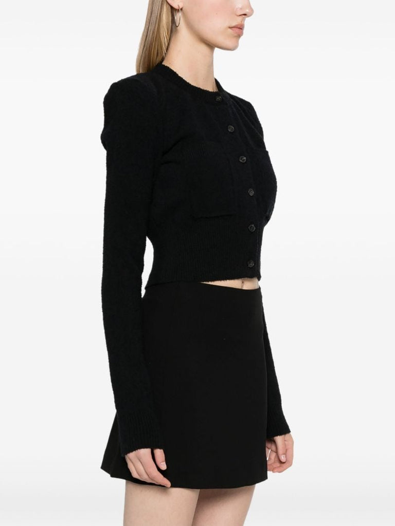 Black Cropped Cardigan