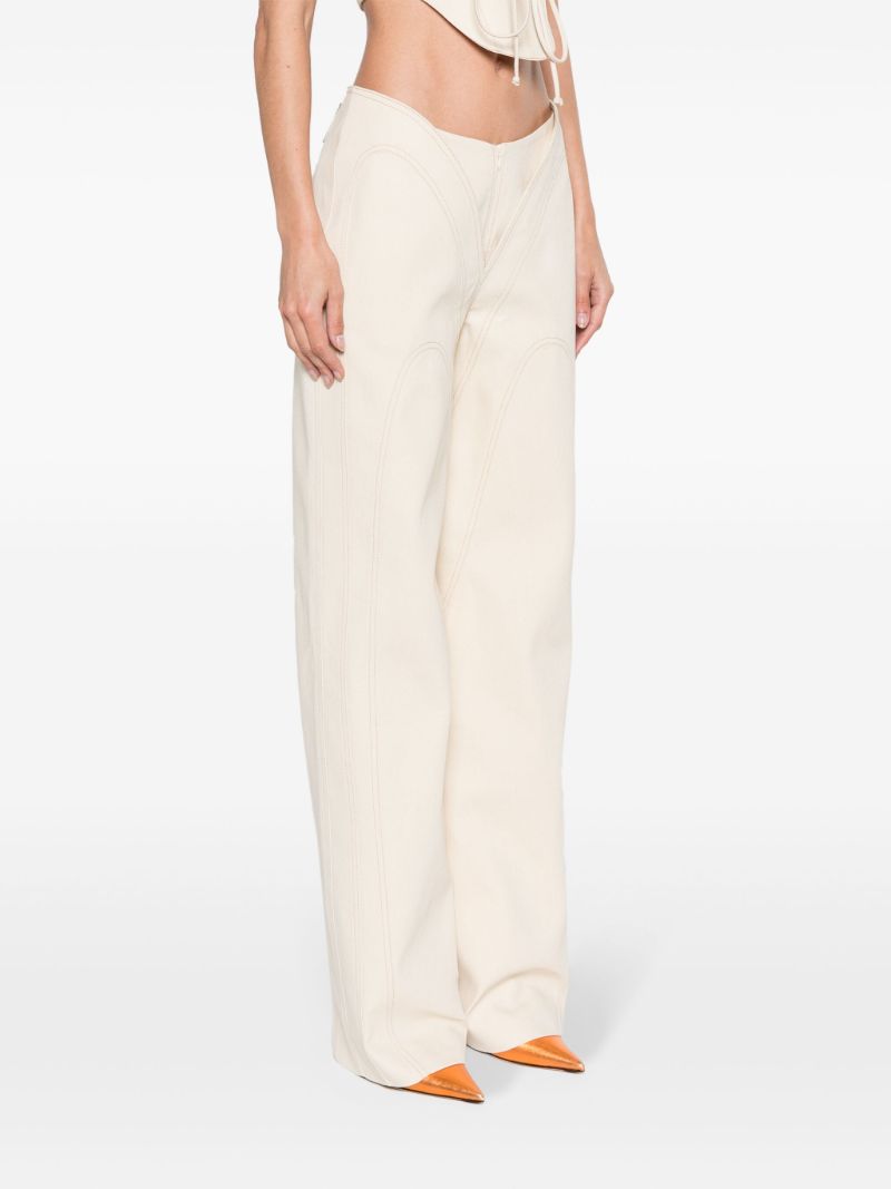 Neutral Mid-rise Straight Jeans