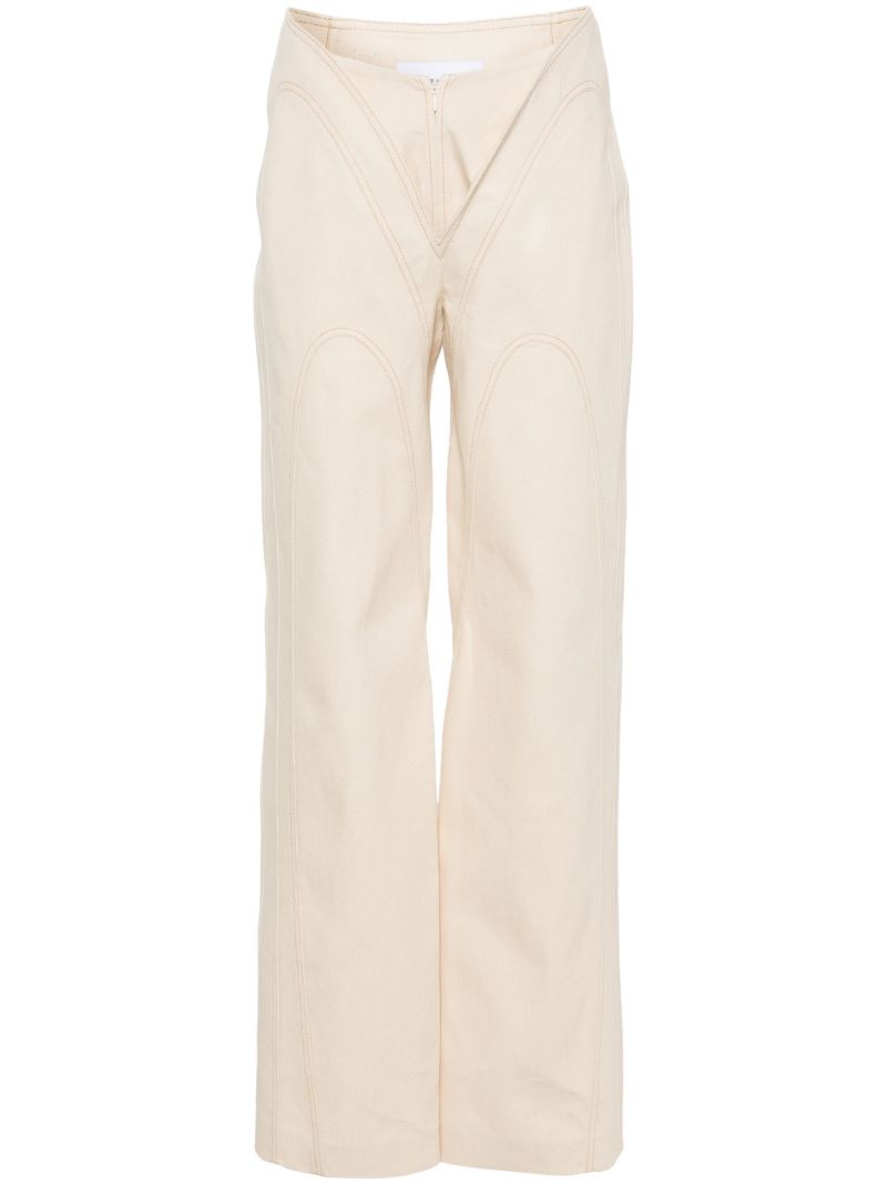 Neutral Mid-rise Straight Jeans