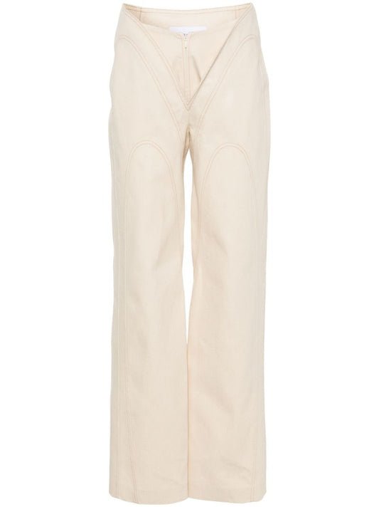 Neutral Mid-rise Straight Jeans