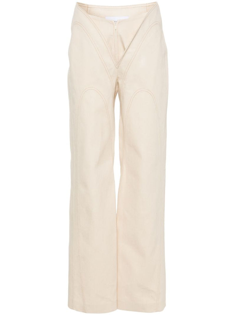Neutral Mid-rise Straight Jeans