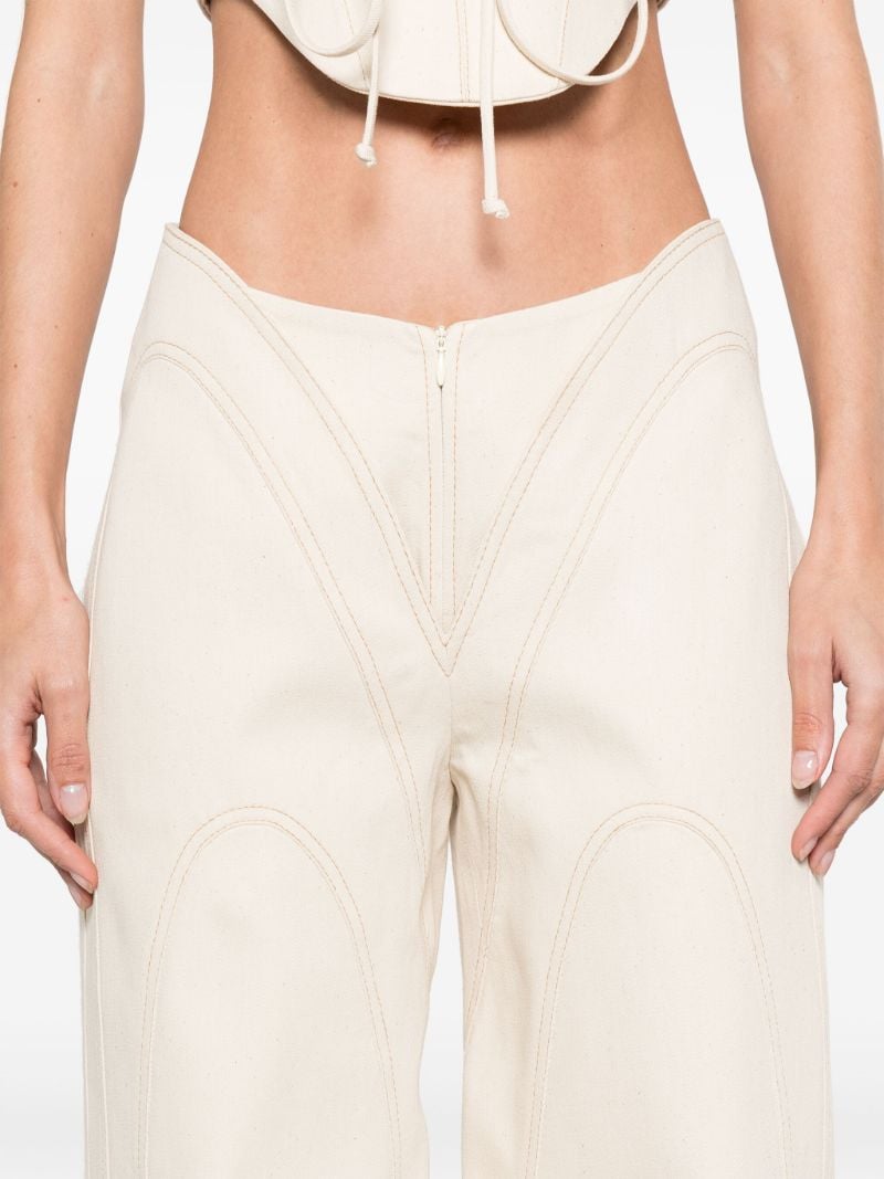 Neutral Mid-rise Straight Jeans