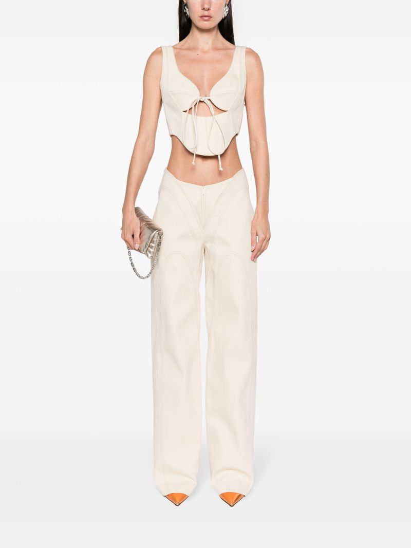 Neutral Mid-rise Straight Jeans