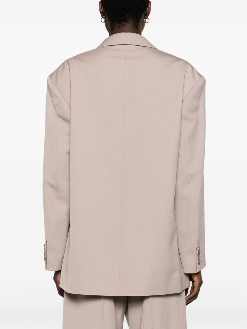 Neutral Single-breasted Blazer