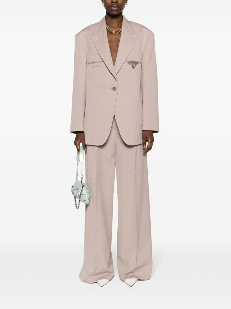 Neutral Single-breasted Blazer