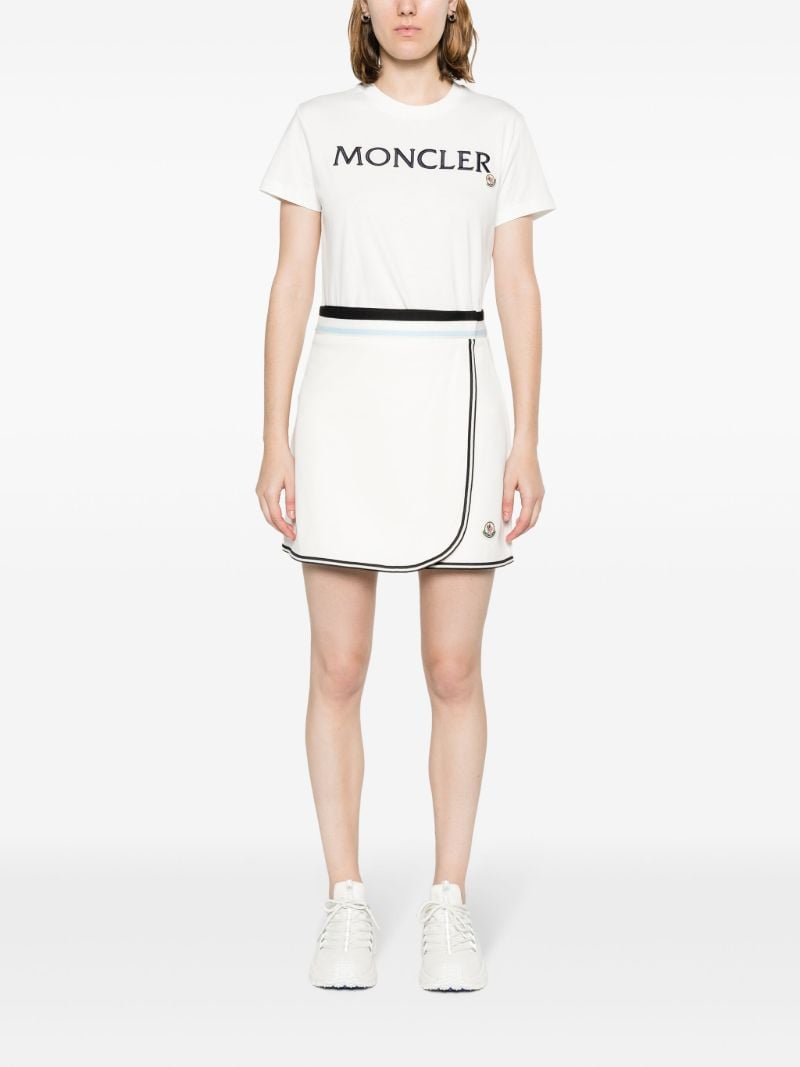 White Logo-embroidered T-shirt