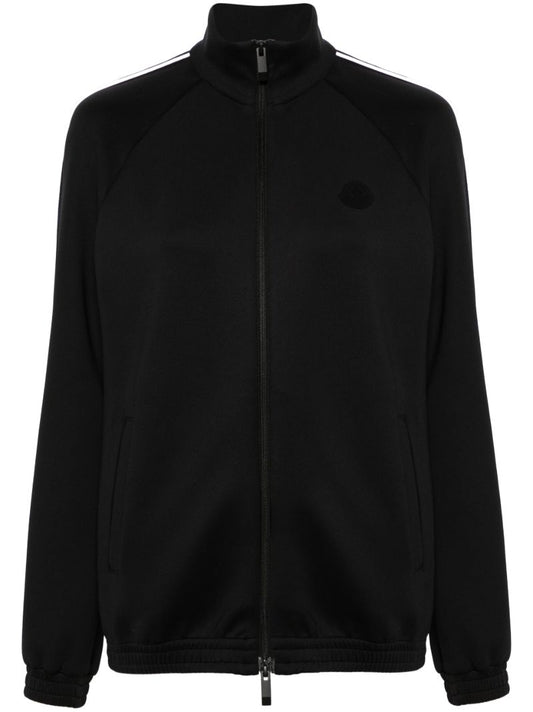 Black Logo-appliquÃ_x0083_Â© Zip-up Jacket