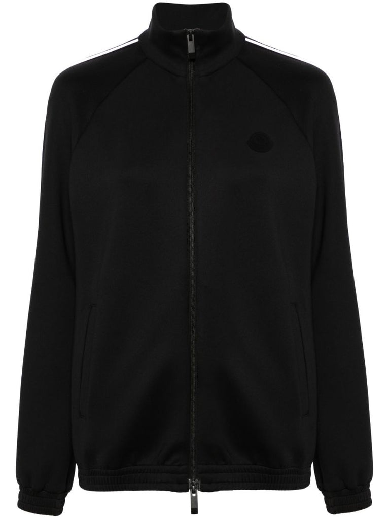 Black Logo-appliquÃ_x0083_Â© Zip-up Jacket