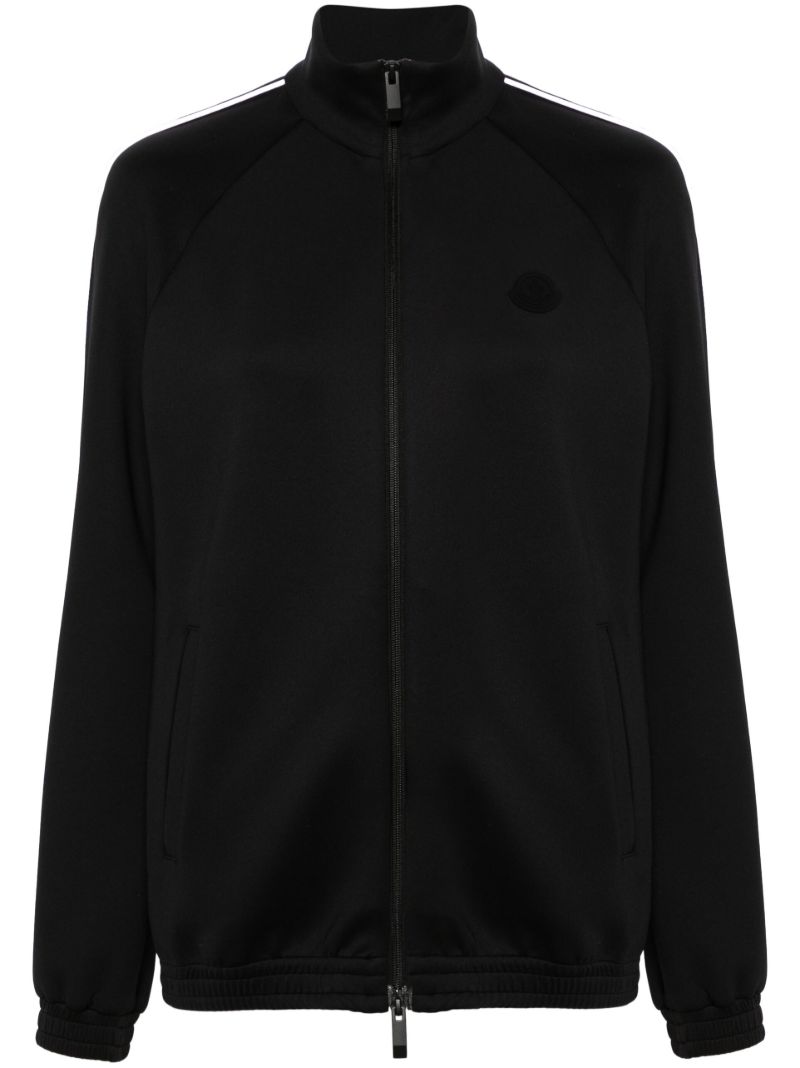 Black Logo-appliquÃ_x0083_Â© Zip-up Jacket