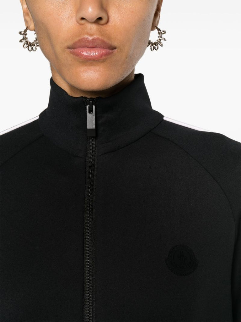 Black Logo-appliquÃ_x0083_Â© Zip-up Jacket