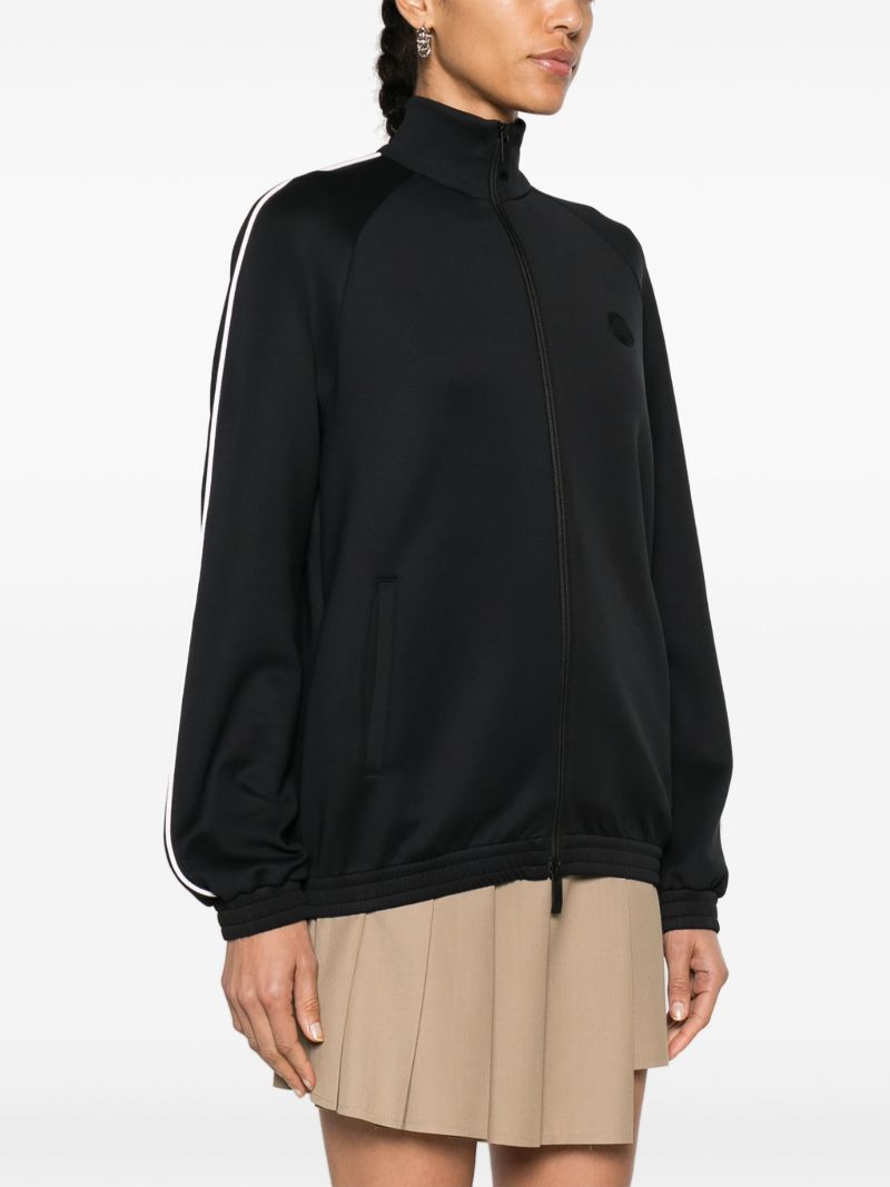 Black Logo-appliquÃ_x0083_Â© Zip-up Jacket