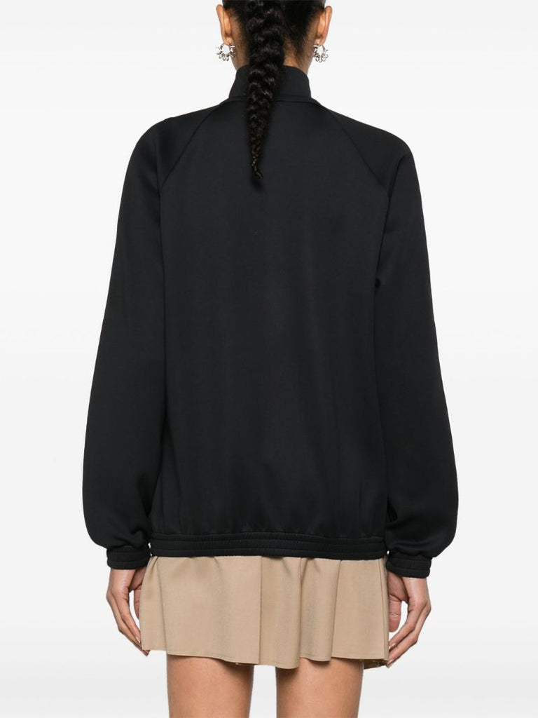 Black Logo-appliquÃ_x0083_Â© Zip-up Jacket