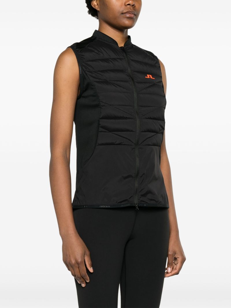 Black Juliana Quilted Gilet