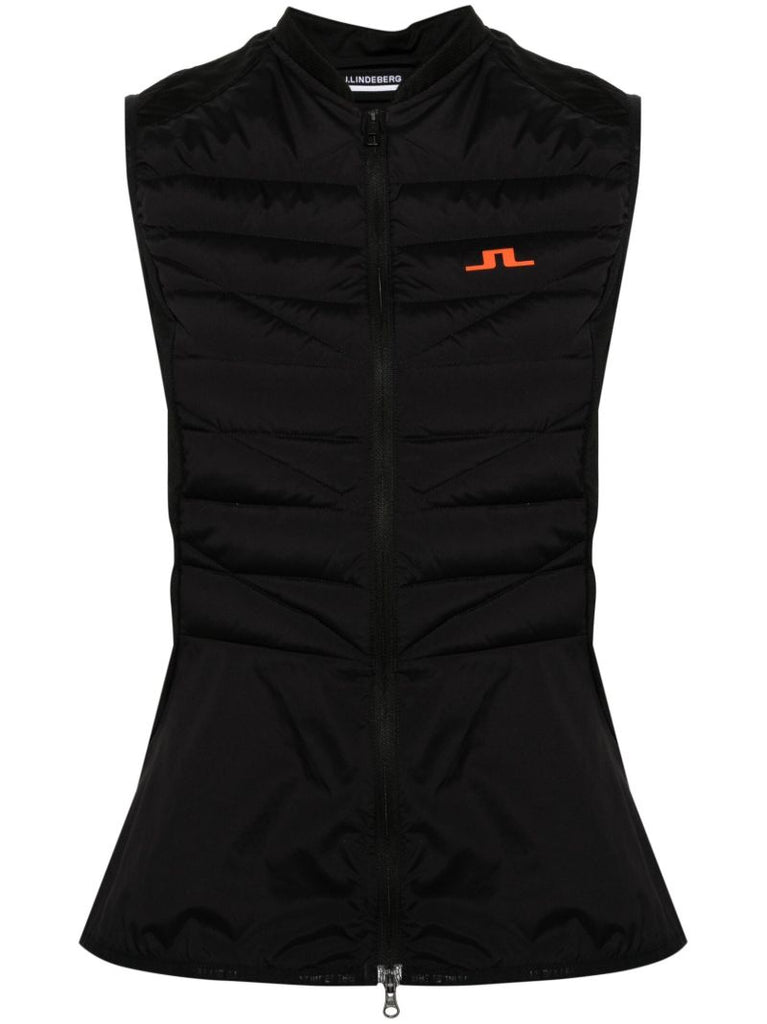 Black Juliana Quilted Gilet