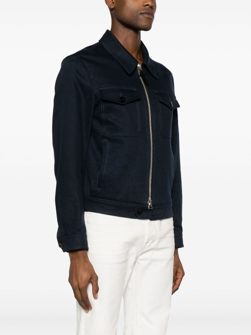 Blue Cotton-blend Jacket