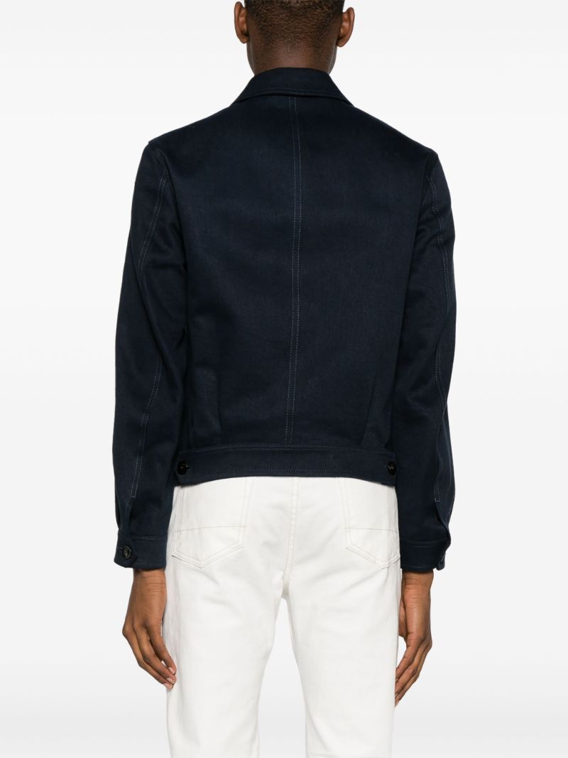 Blue Cotton-blend Jacket