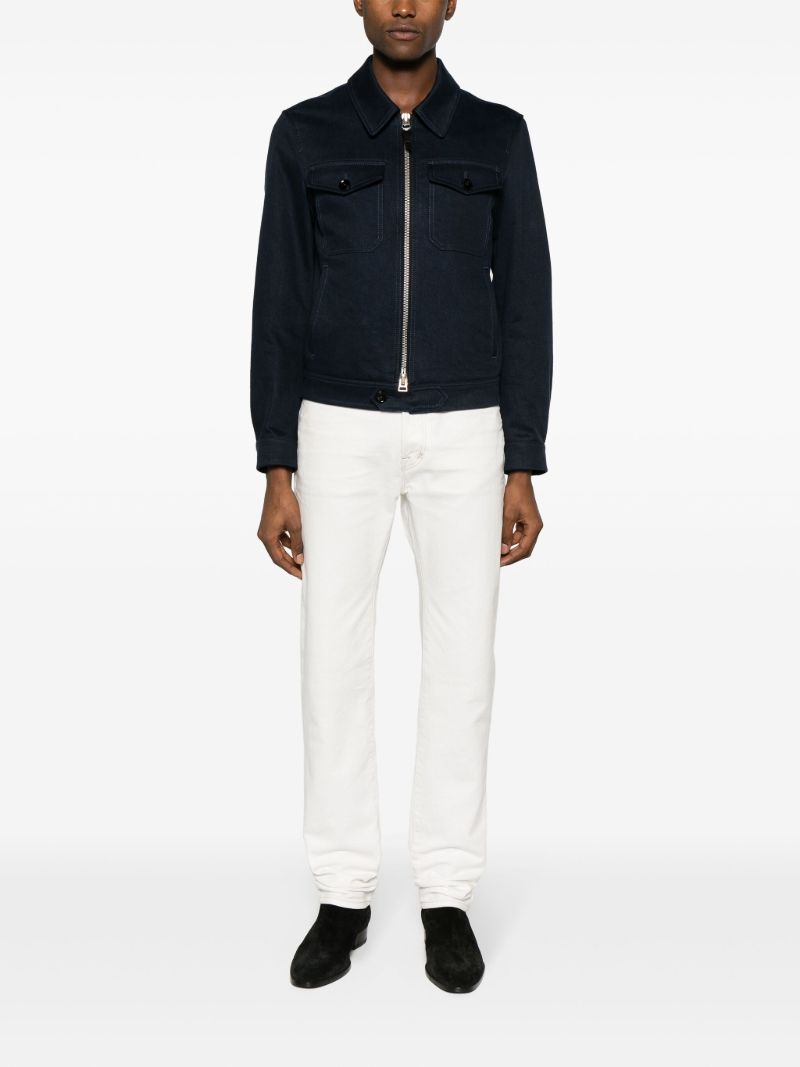 Blue Cotton-blend Jacket
