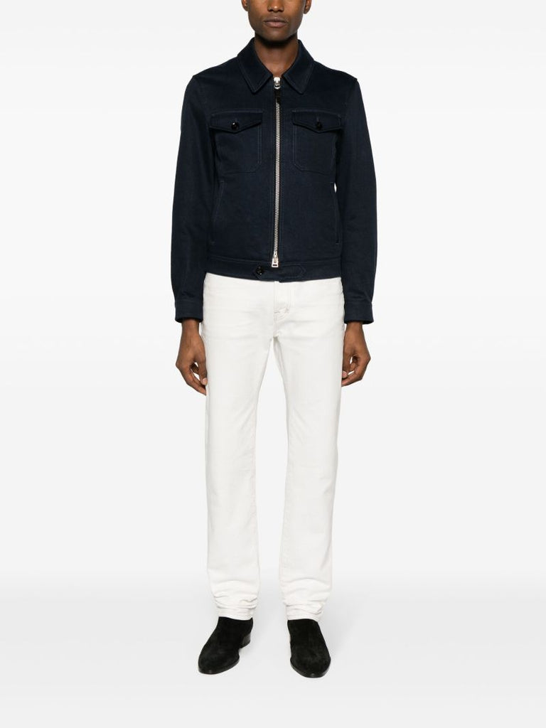Blue Cotton-blend Jacket