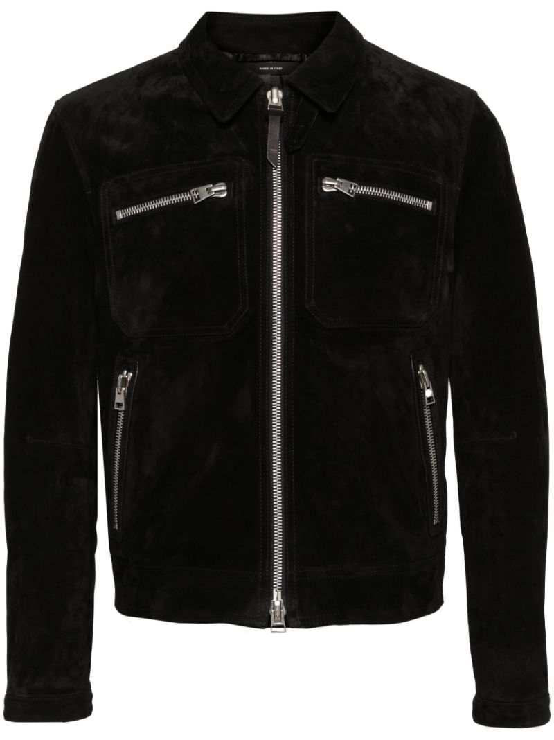Black Suede Biker Jacket