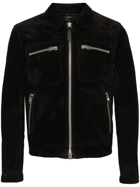 Black Suede Biker Jacket