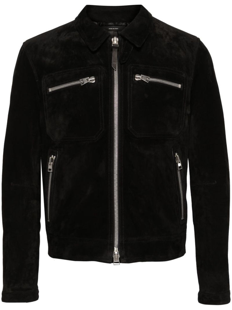 Black Suede Biker Jacket