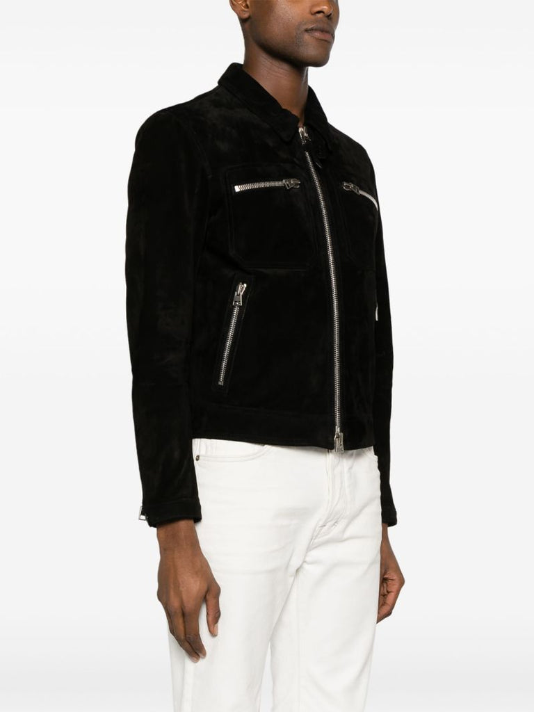 Black Suede Biker Jacket