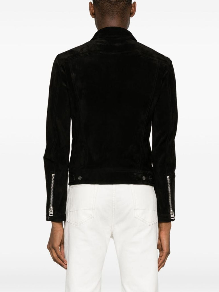 Black Suede Biker Jacket