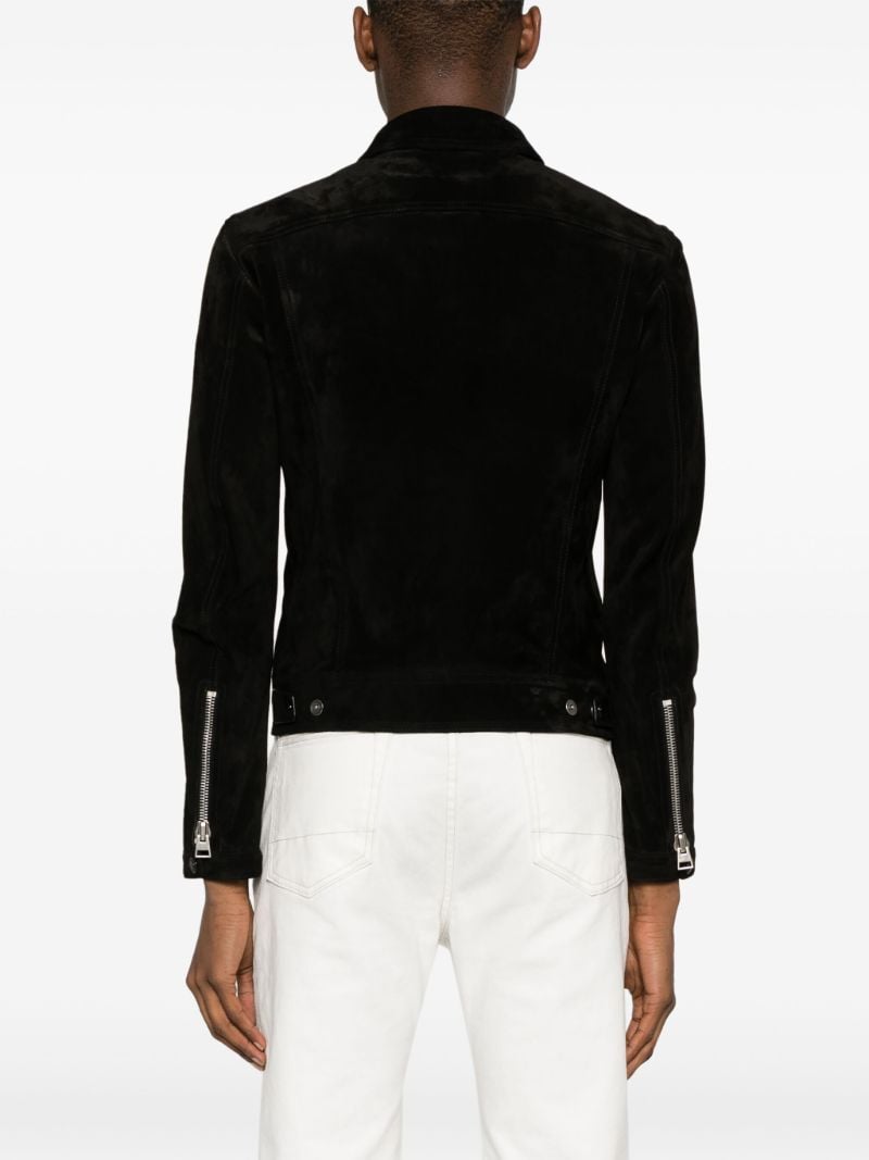 Black Suede Biker Jacket