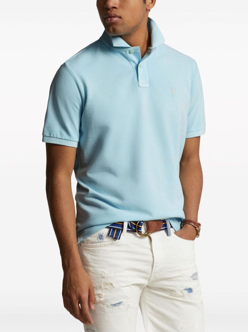 Blue Polo Pony Cotton Polo Shirt