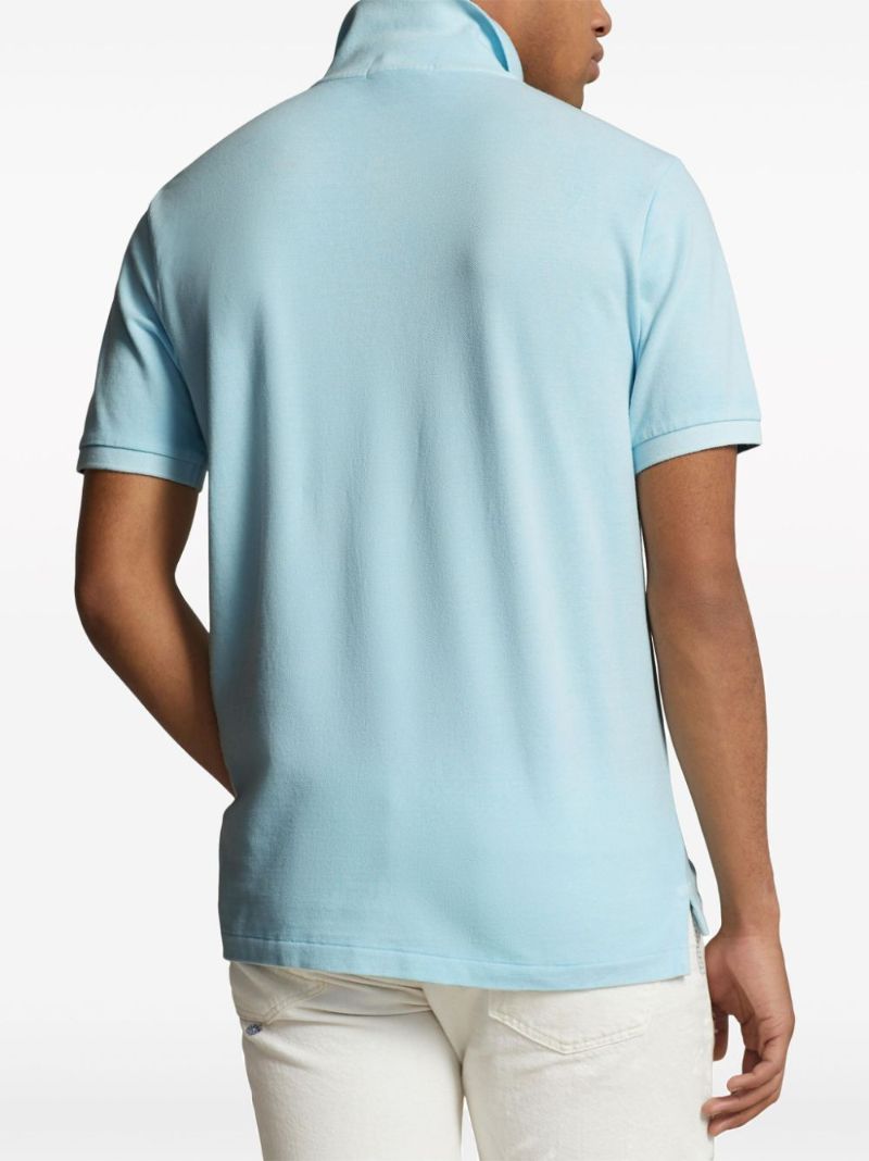 Blue Polo Pony Cotton Polo Shirt