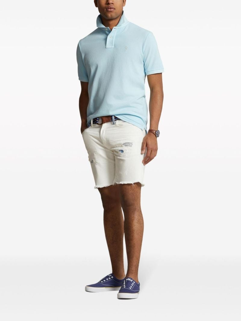 Blue Polo Pony Cotton Polo Shirt