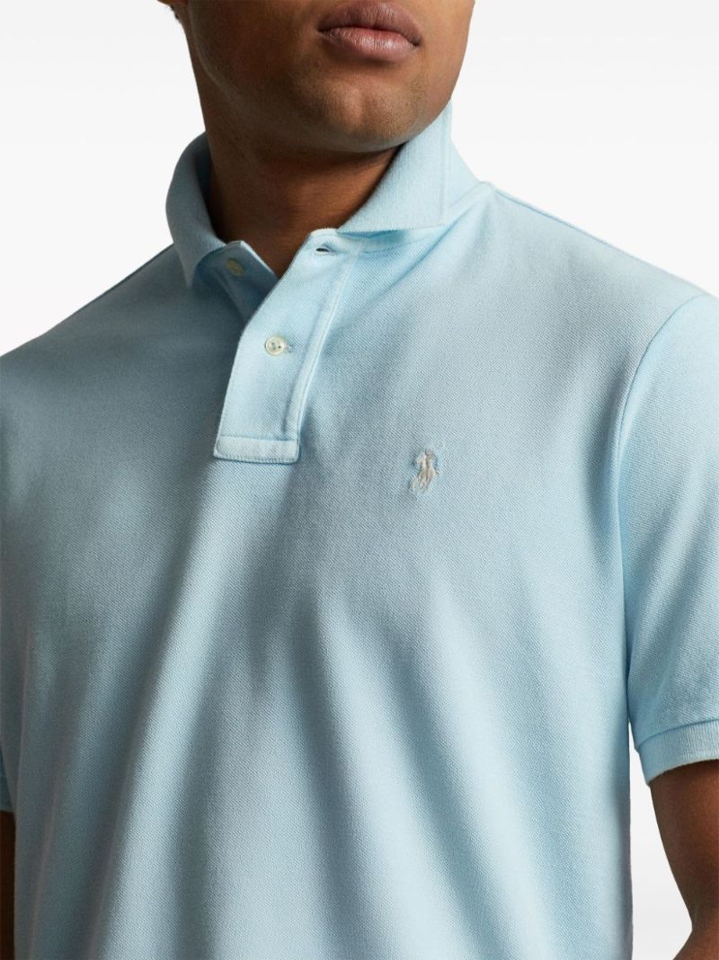 Blue Polo Pony Cotton Polo Shirt