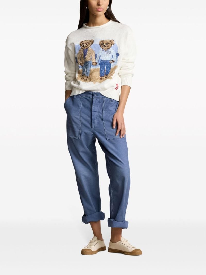 White the Ralph & Ricky Bear Cotton Sweater