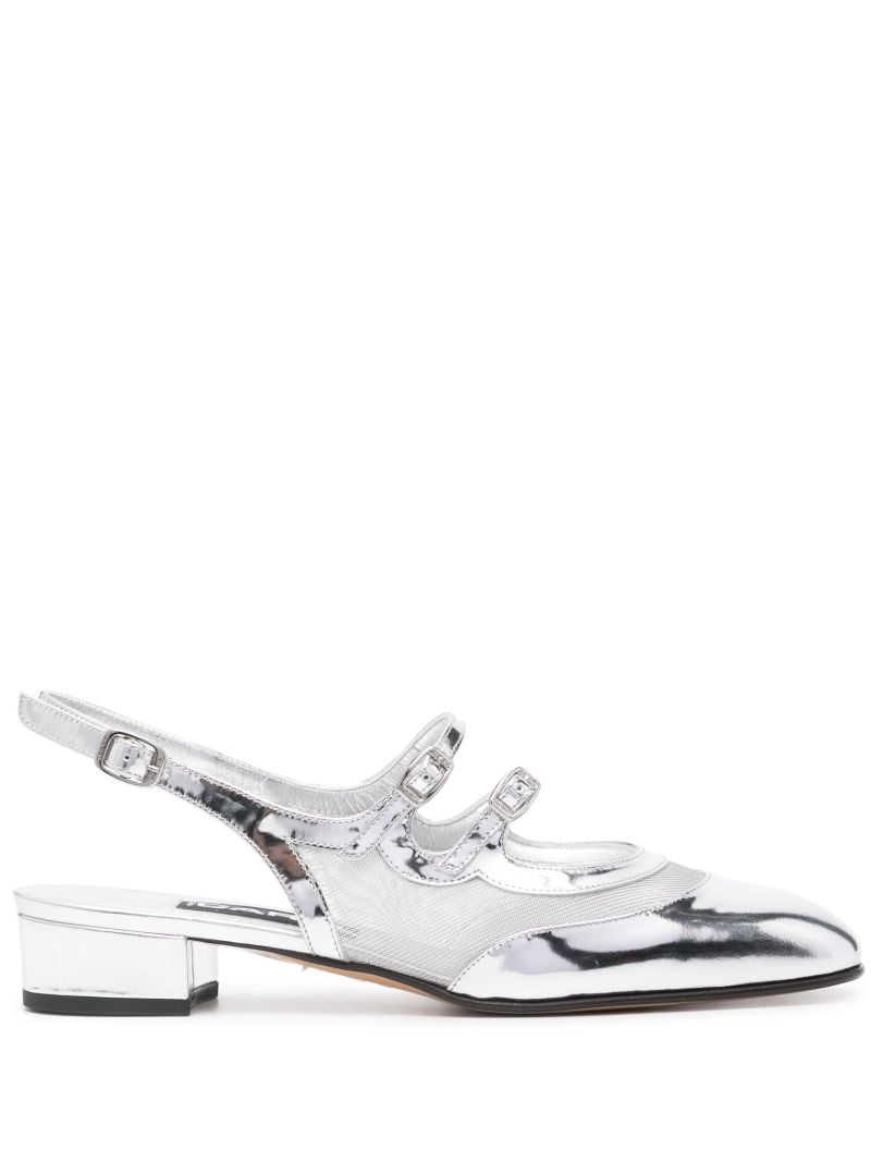 Silver PÃ_x0083_Âªche Night Leather Mary Jane Pumps