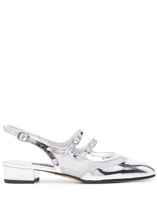 Silver PÃ_x0083_Âªche Night Leather Mary Jane Pumps