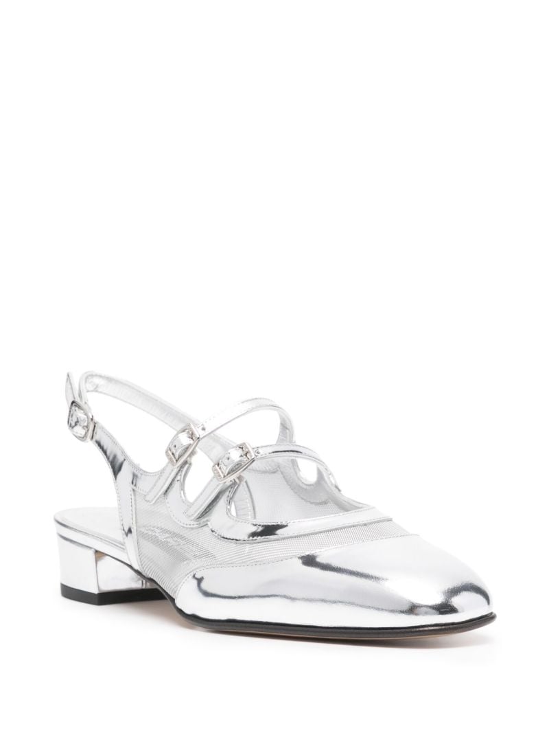 Silver PÃ_x0083_Âªche Night Leather Mary Jane Pumps