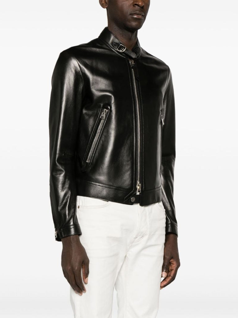 Black Leather Biker Jacket