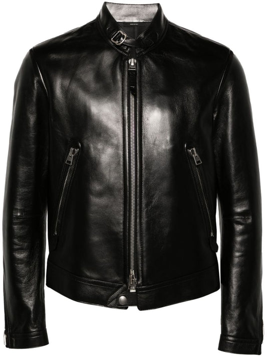 Black Leather Biker Jacket