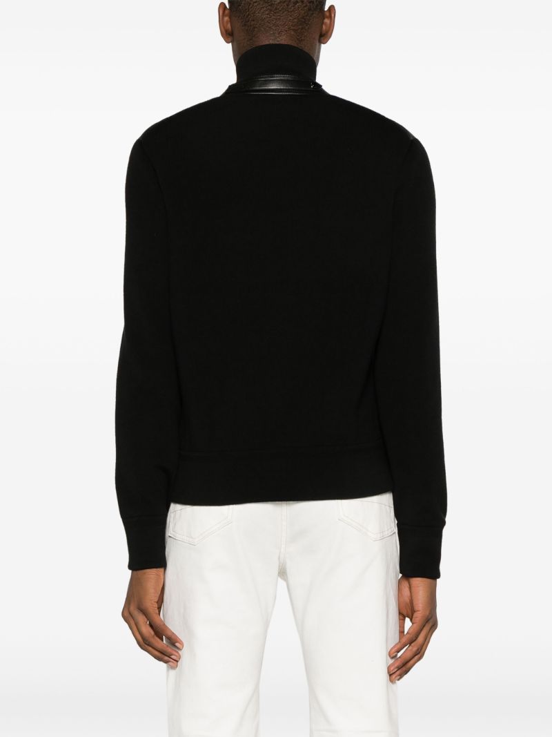 Black Merino Wool-blend Jacket