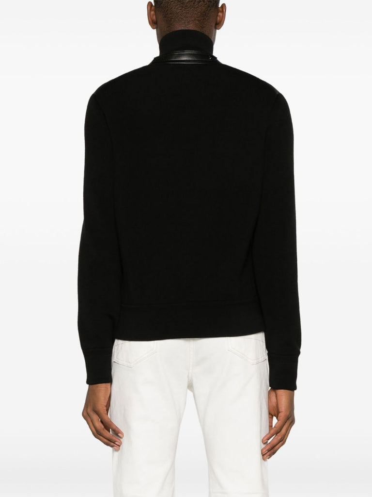 Black Merino Wool-blend Jacket