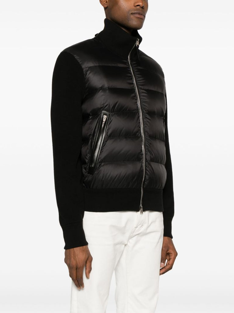 Black Merino Wool-blend Jacket
