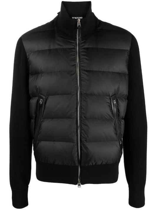 Black Merino Wool-blend Jacket