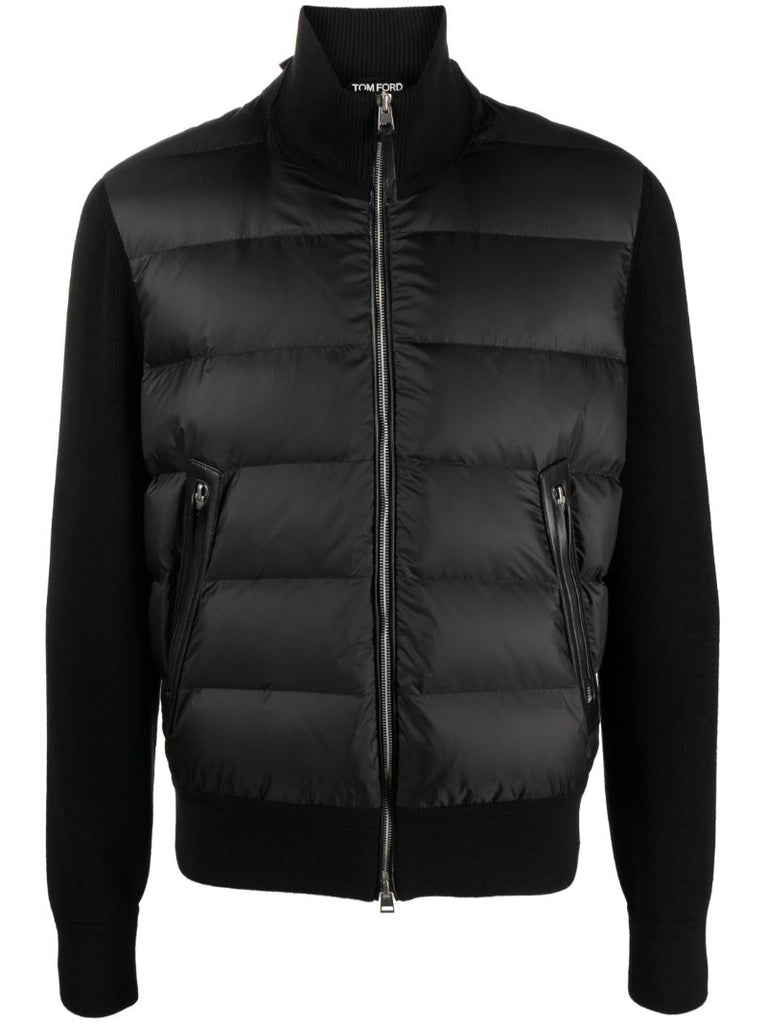 Black Merino Wool-blend Jacket