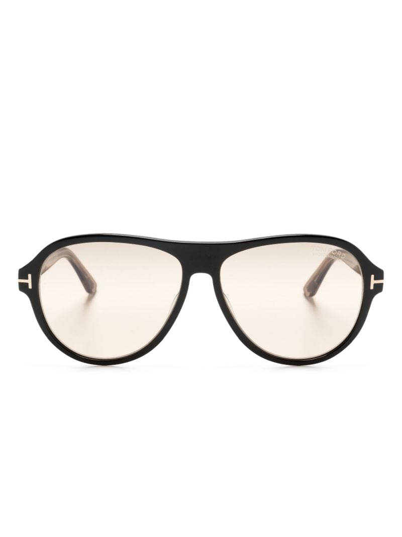 Black Quincy Pilot-frame Sunglasses