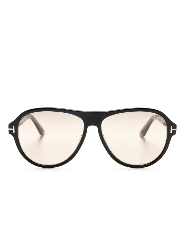 Black Quincy Pilot-frame Sunglasses