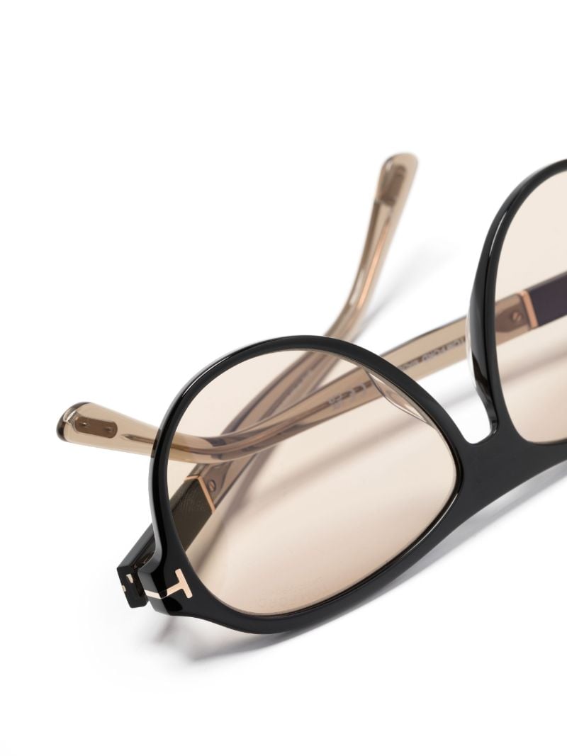 Black Quincy Pilot-frame Sunglasses