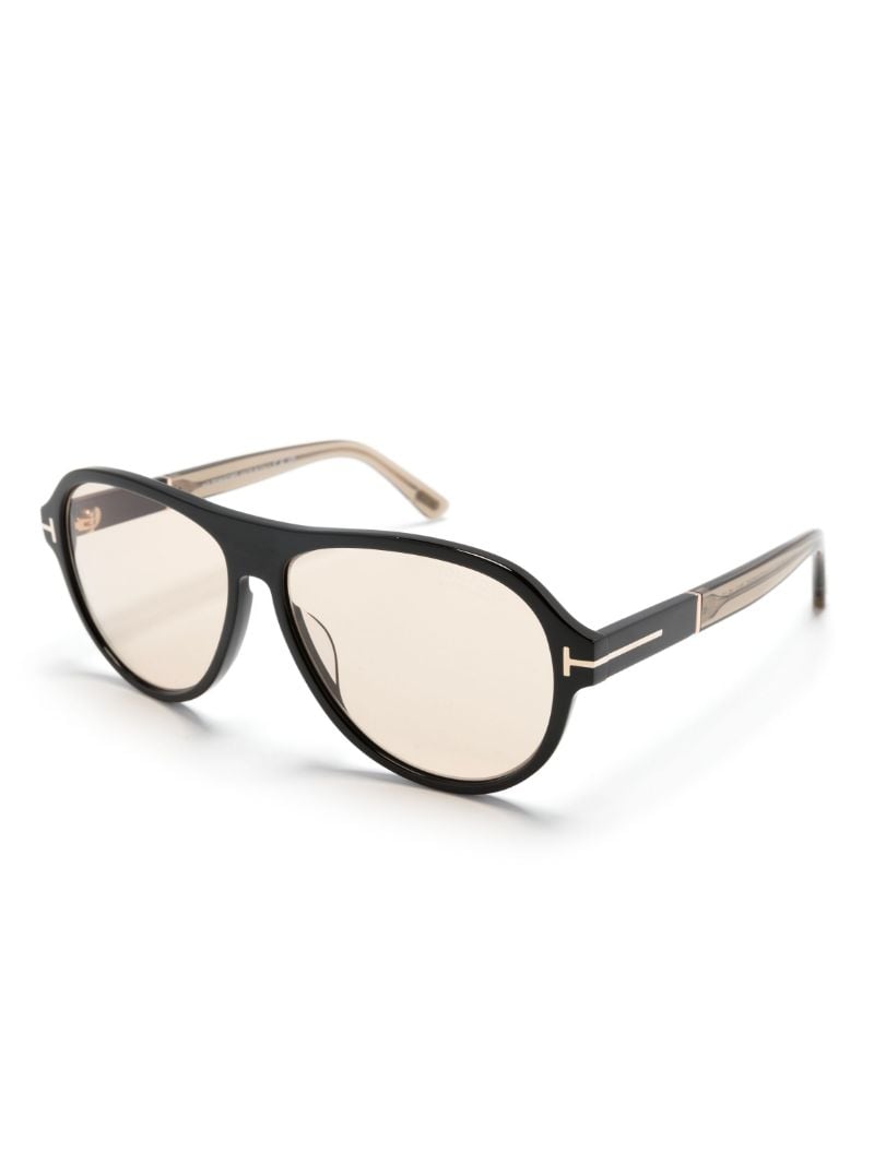 Black Quincy Pilot-frame Sunglasses